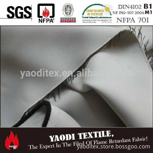 High quality flame retardant printed blackout curtain fabric